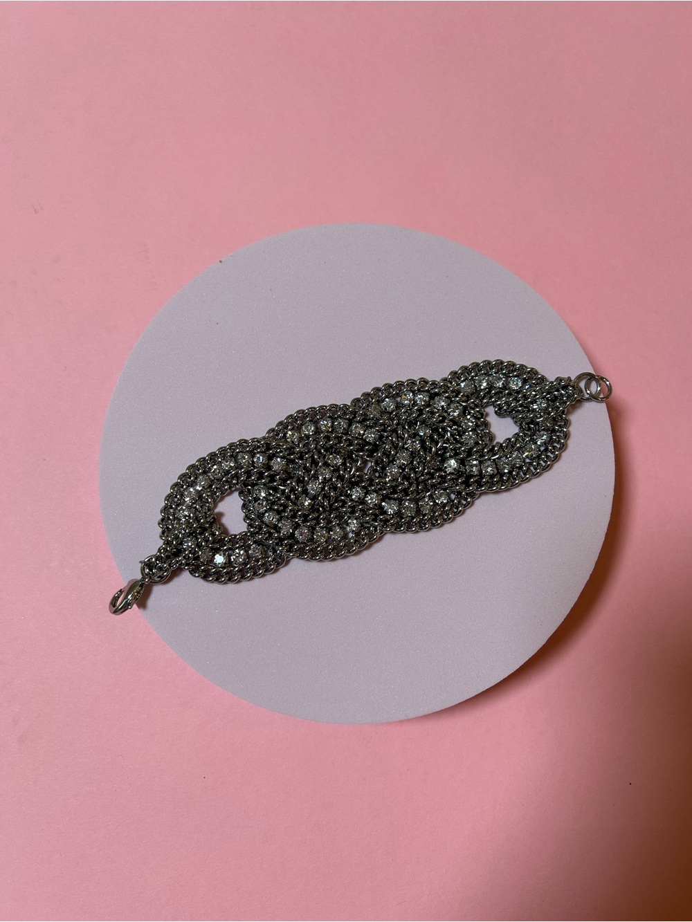 Stella & Dot Sparkling Braided Rhinestone Bracelet‎ in Silver and Rhinestone